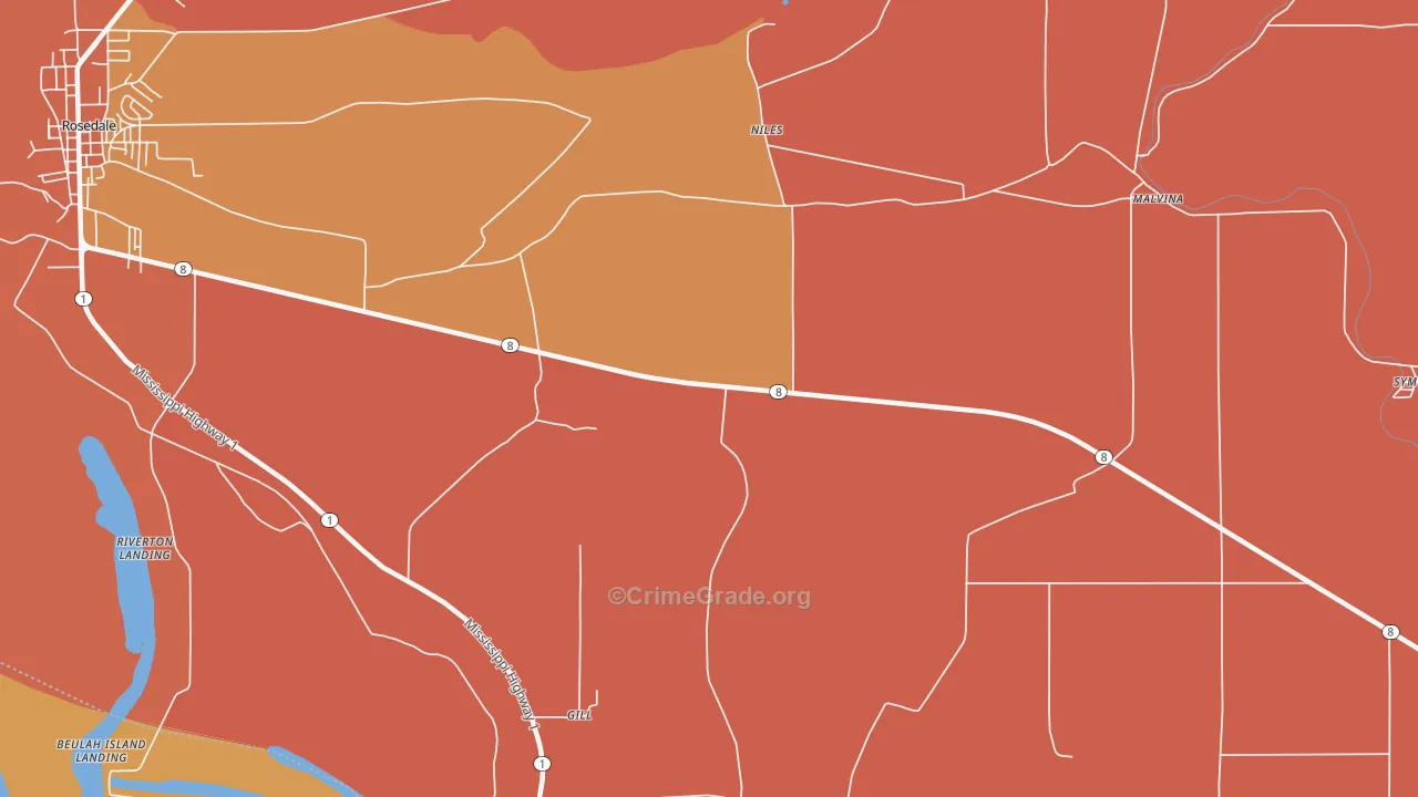 Niles, MS Map of Arson Rates