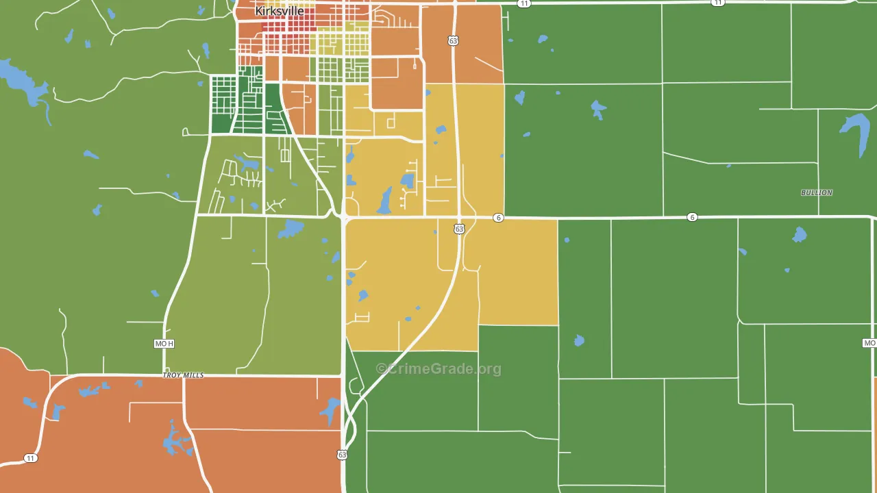 Nind, MO Map of Arson Rates