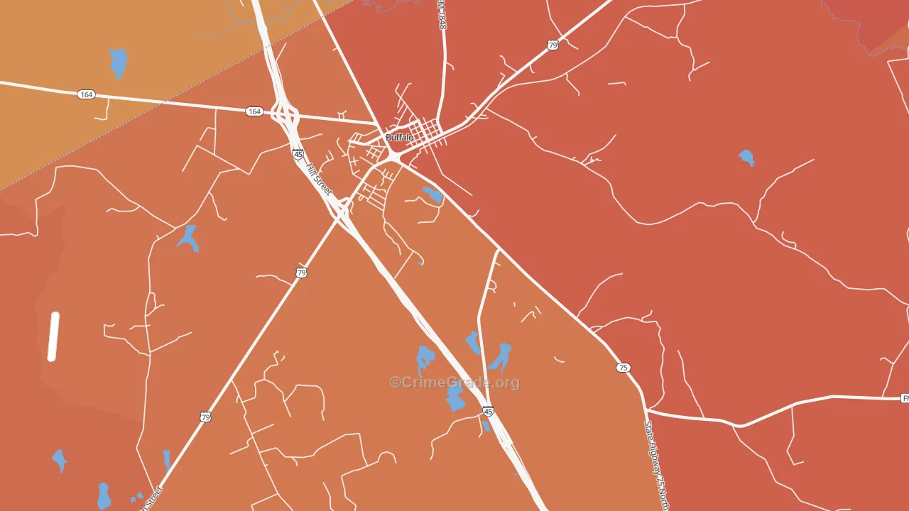Nineveh, TX Map of Arson Rates