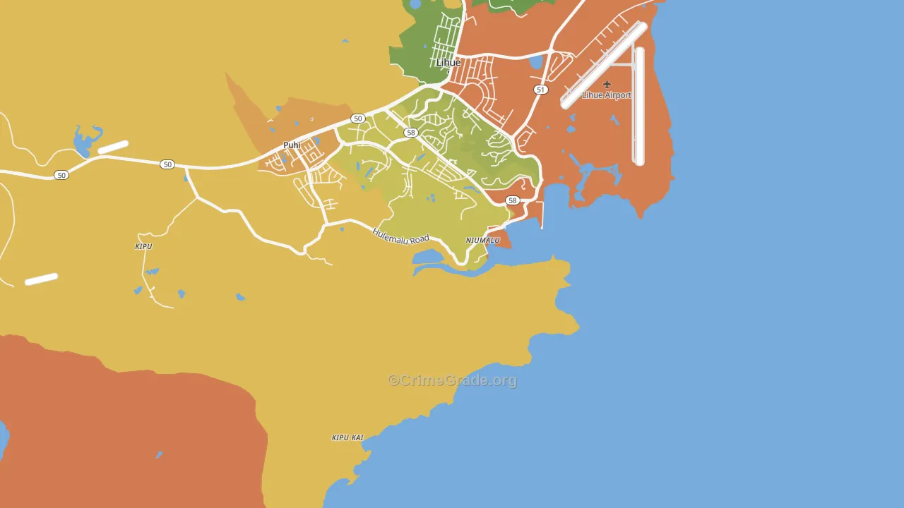 Niumalu, HI Map of Arson Rates