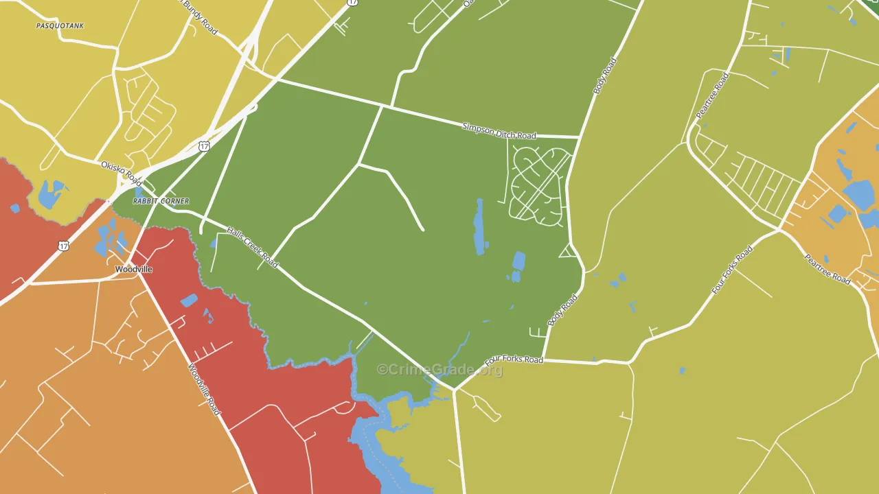 Nixonton, NC Map of Arson Rates