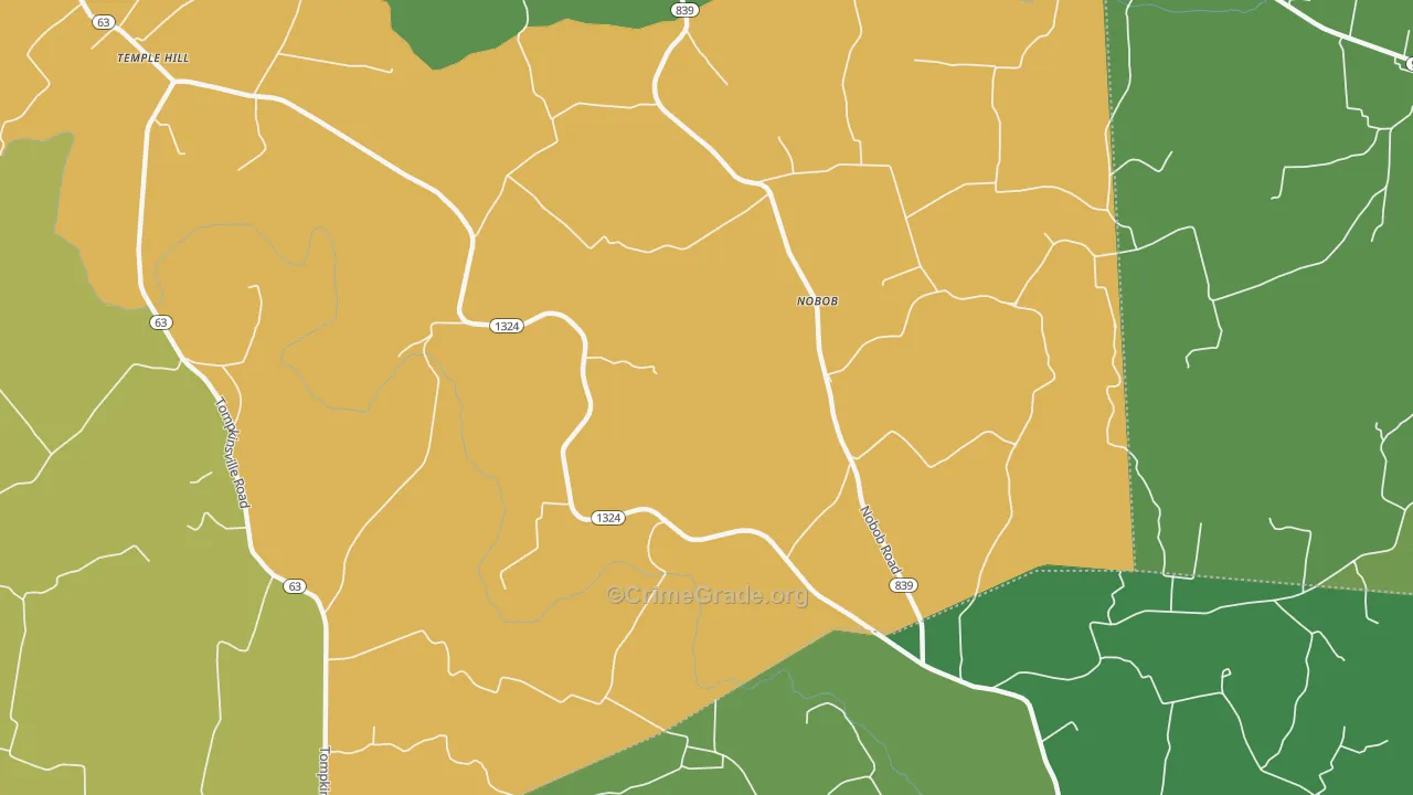 Nobob, KY Map of Arson Rates