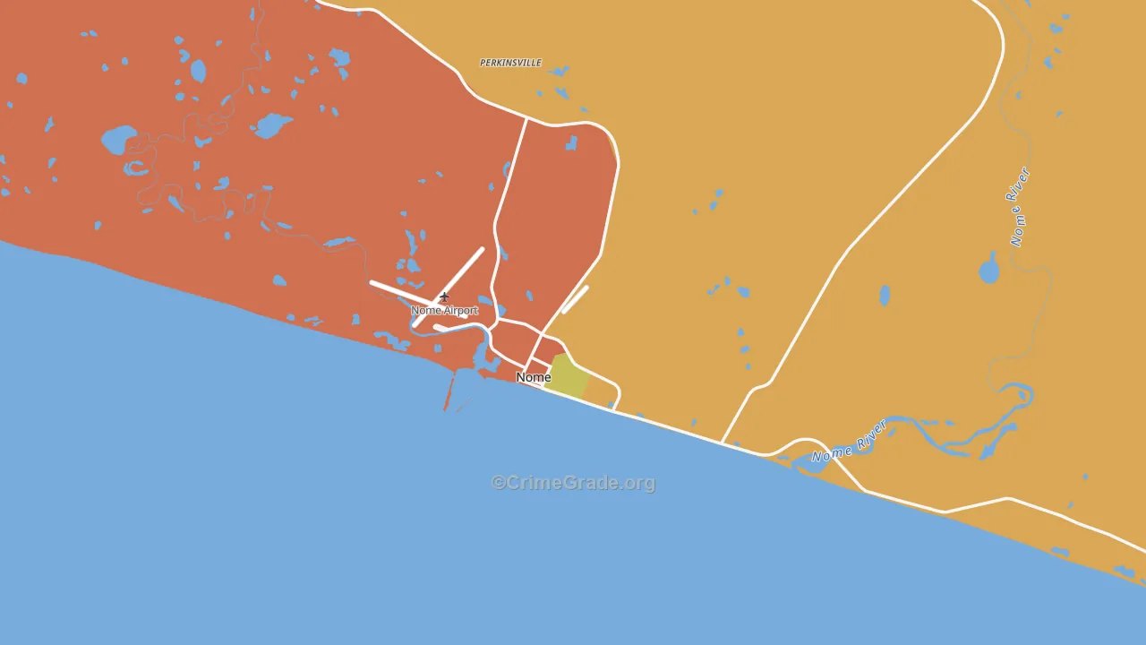 Nome, AK Map of Arson Rates