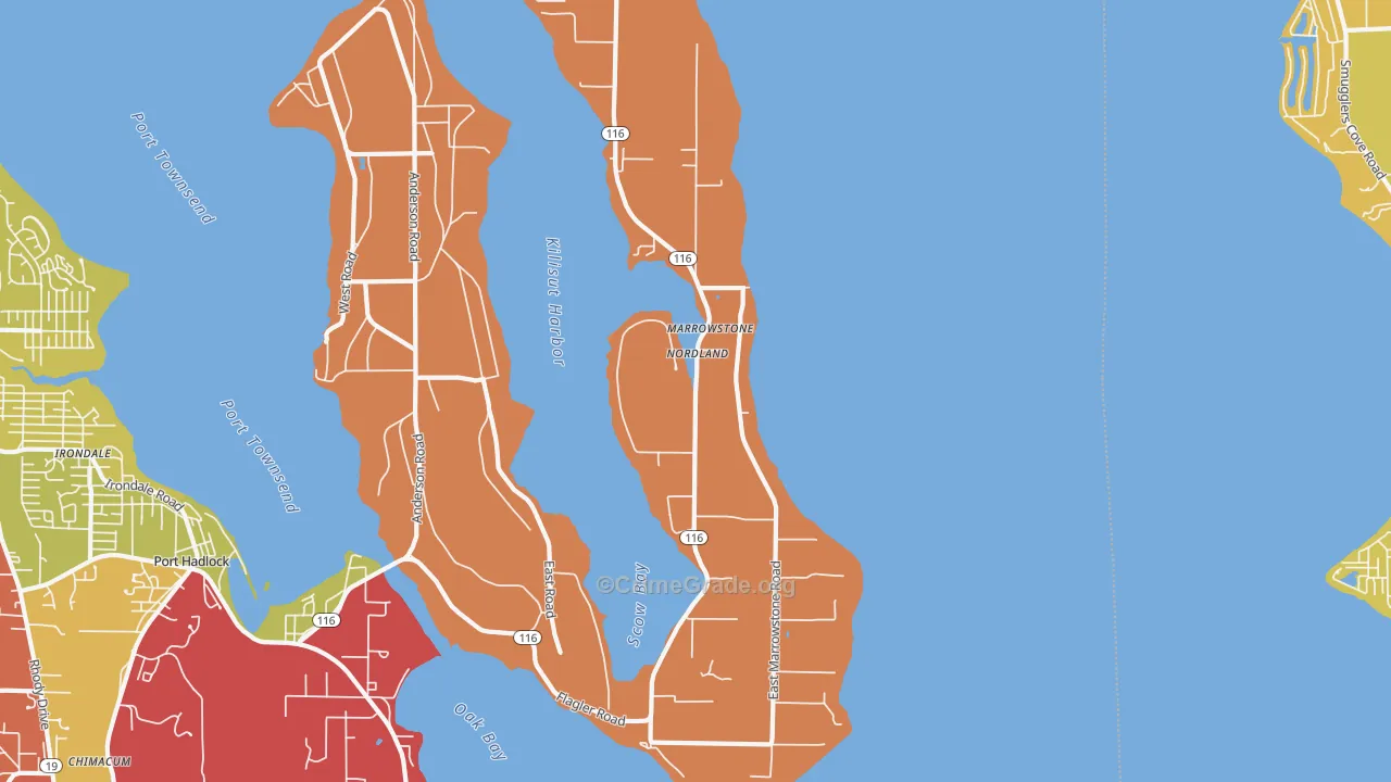 Nordland, WA Map of Arson Rates