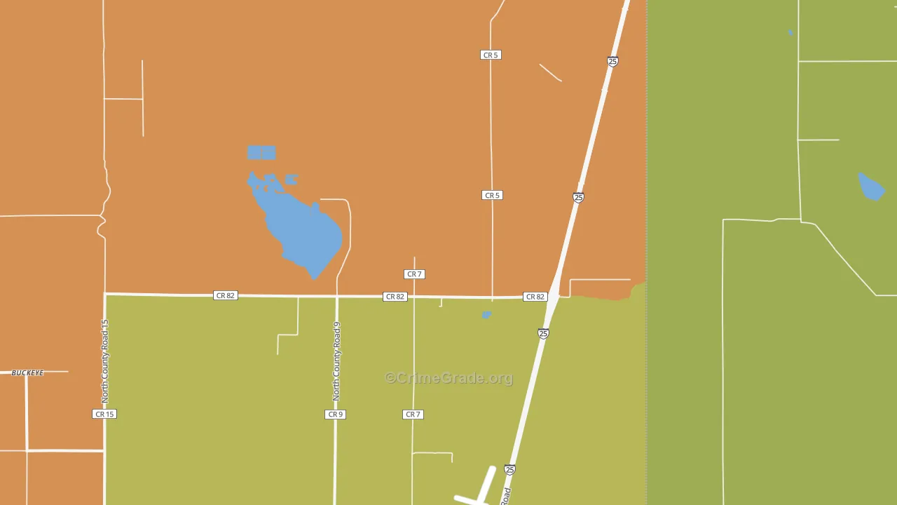 Norfolk, CO Map of Arson Rates