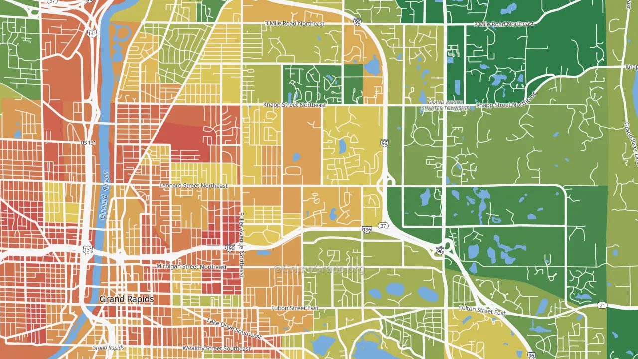 Norteast Citizens Action, Grand Rapids, MI Map of Arson Rates