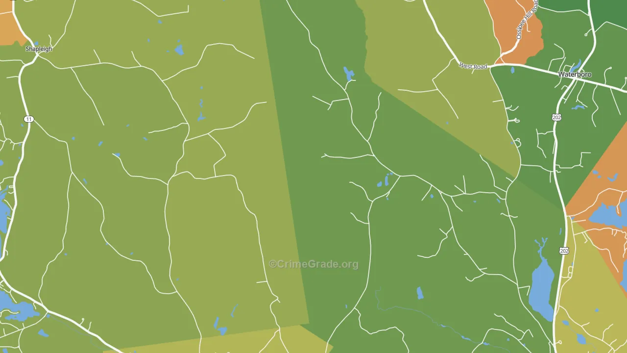 North Alfred, ME Map of Arson Rates