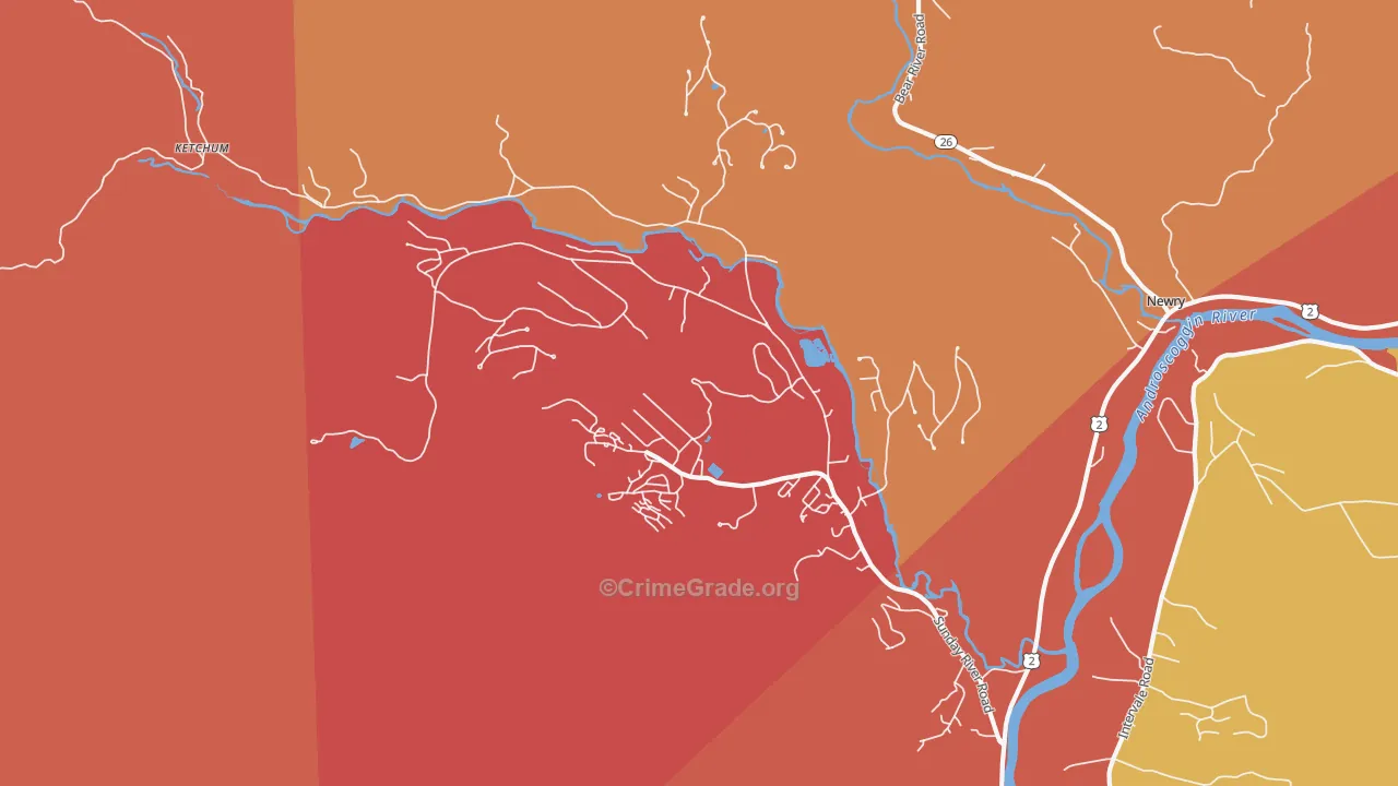 North Bethel, ME Map of Arson Rates