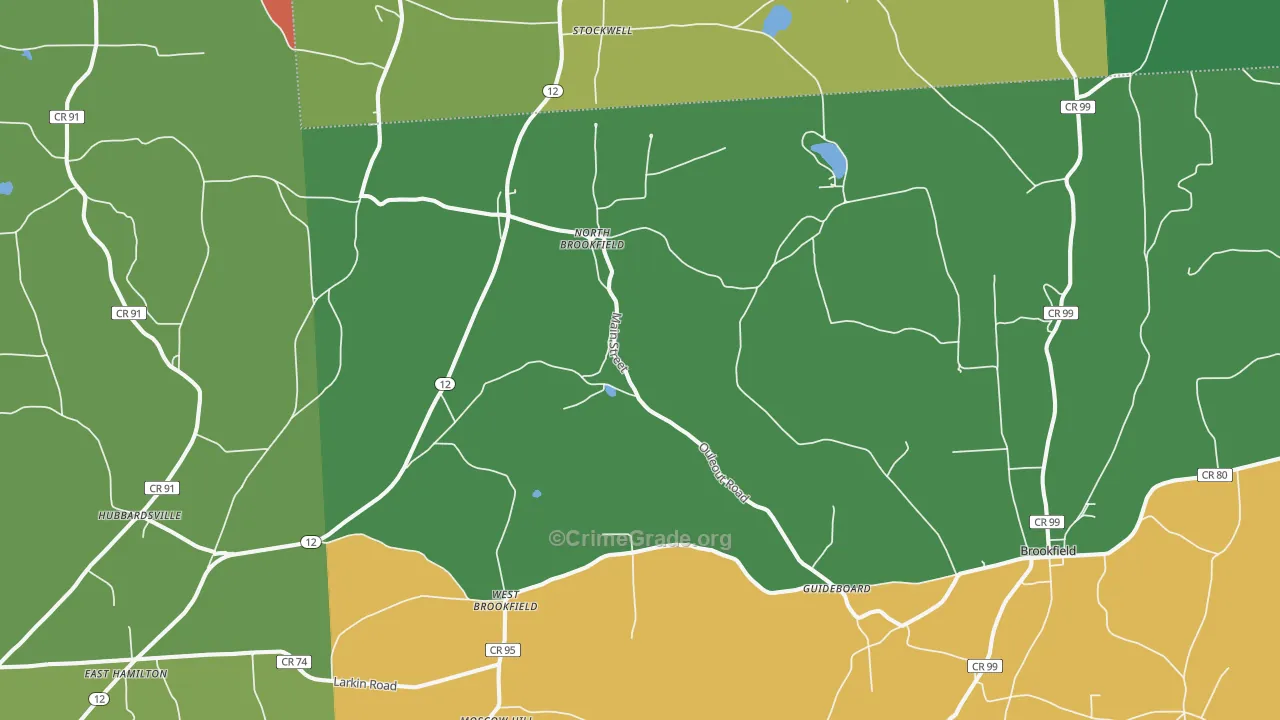 North Brookfield, NY Map of Arson Rates
