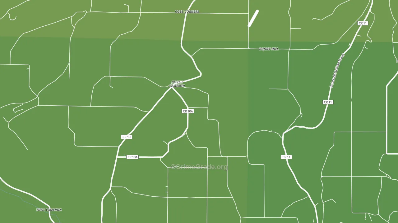 North Cameron, NY Map of Arson Rates