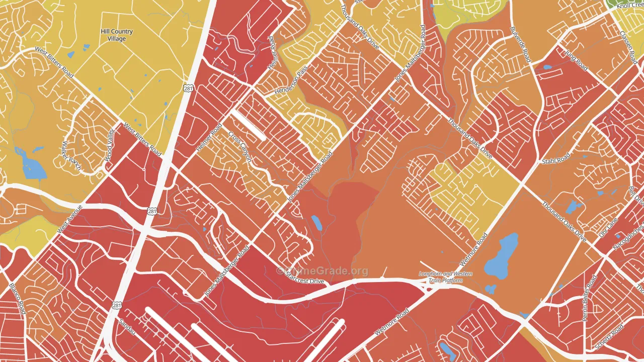 North Central Heritage, San Antonio, TX Map of Arson Rates