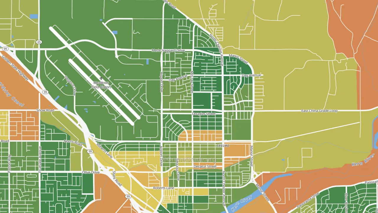 North Country Meadows, Oildale, CA Map of Arson Rates
