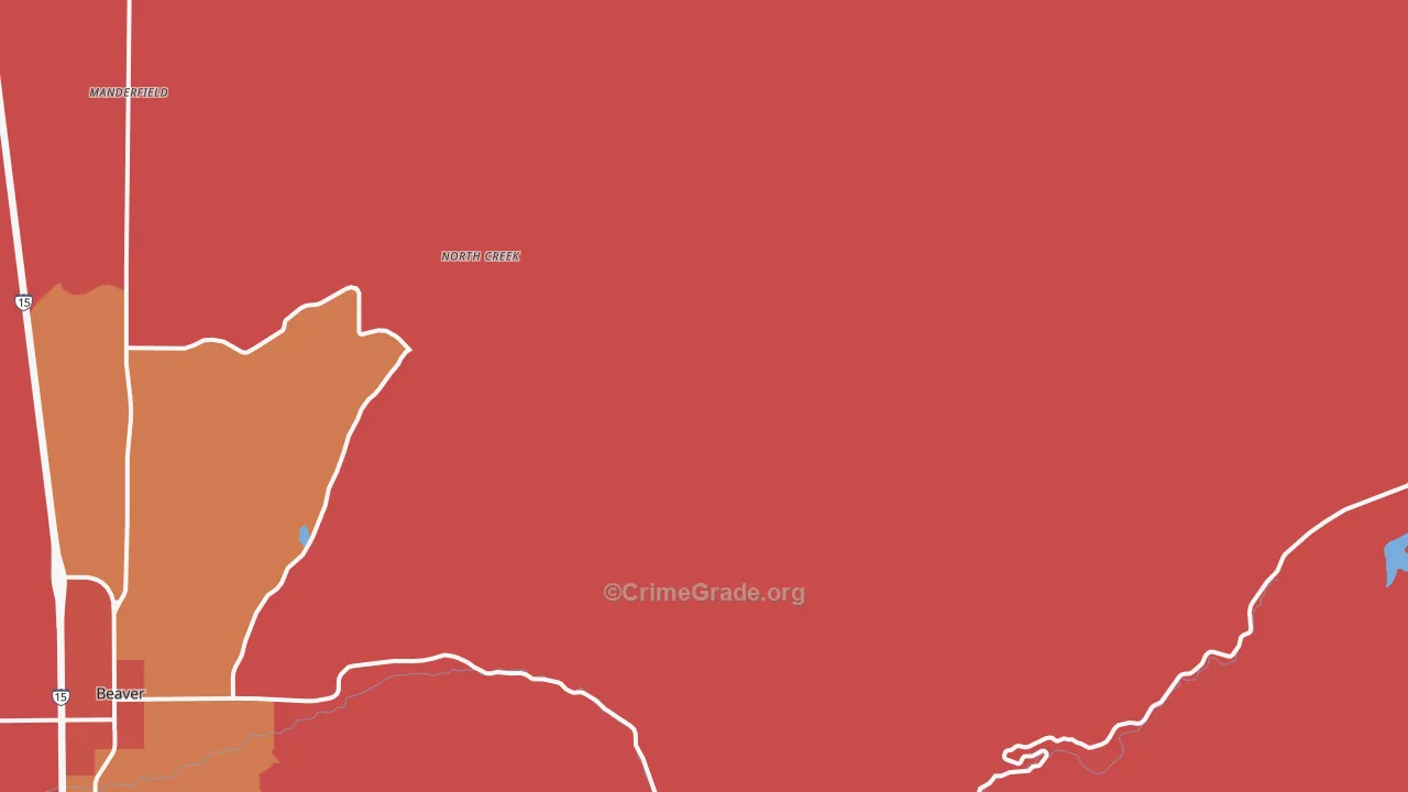 North Creek, UT Map of Arson Rates