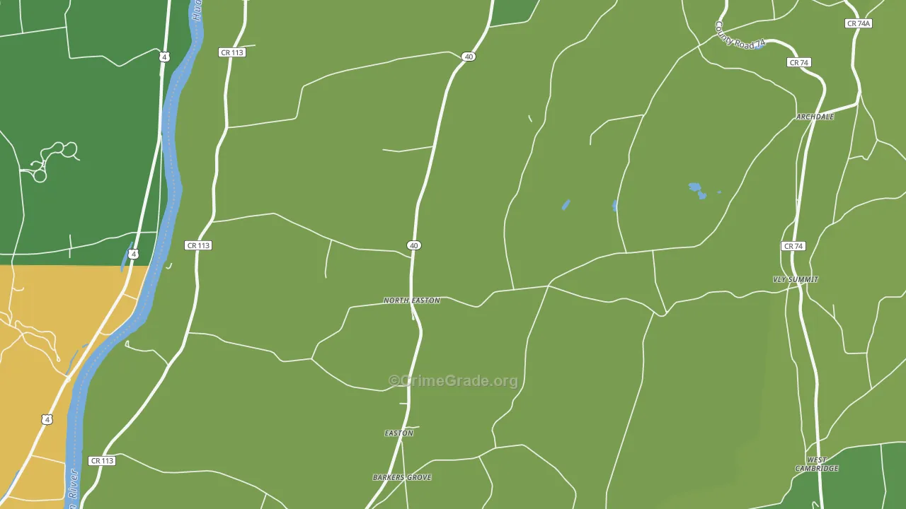 North Easton, NY Map of Arson Rates