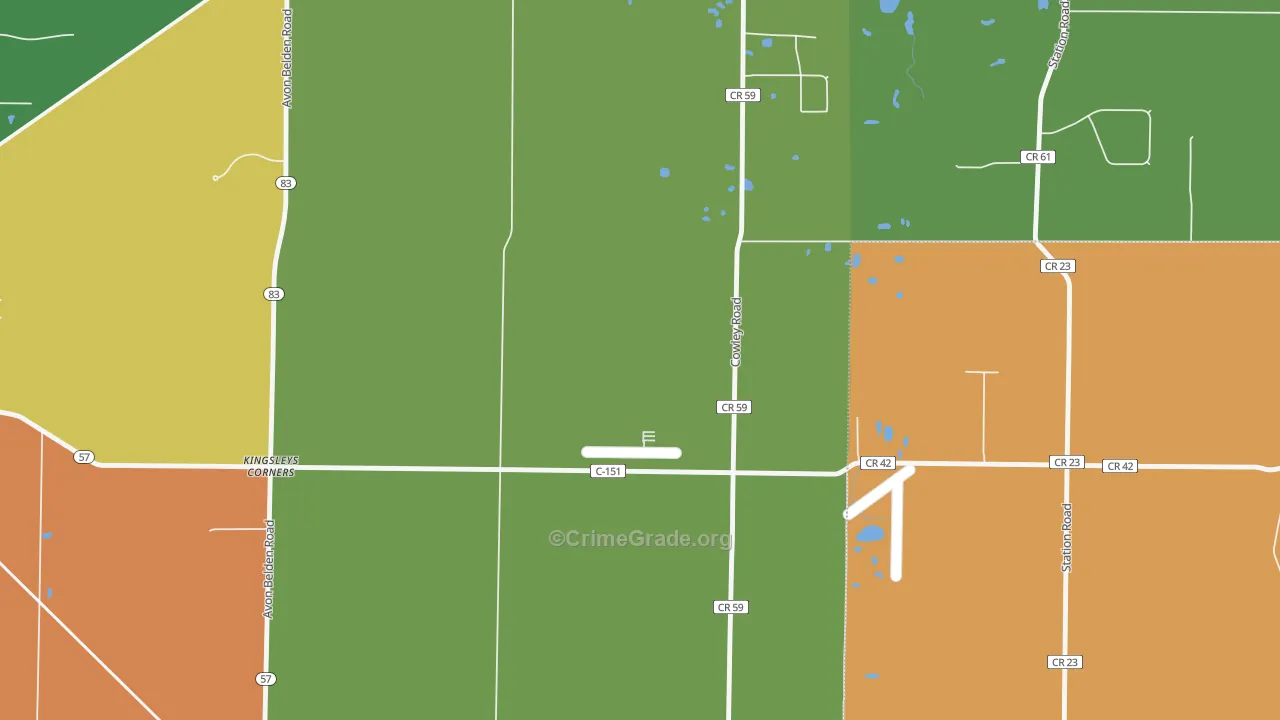 North Eaton, OH Map of Arson Rates