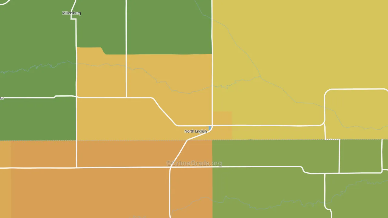 North English, IA Map of Arson Rates