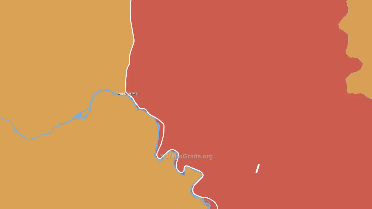 North Fork, ID Map of Arson Rates