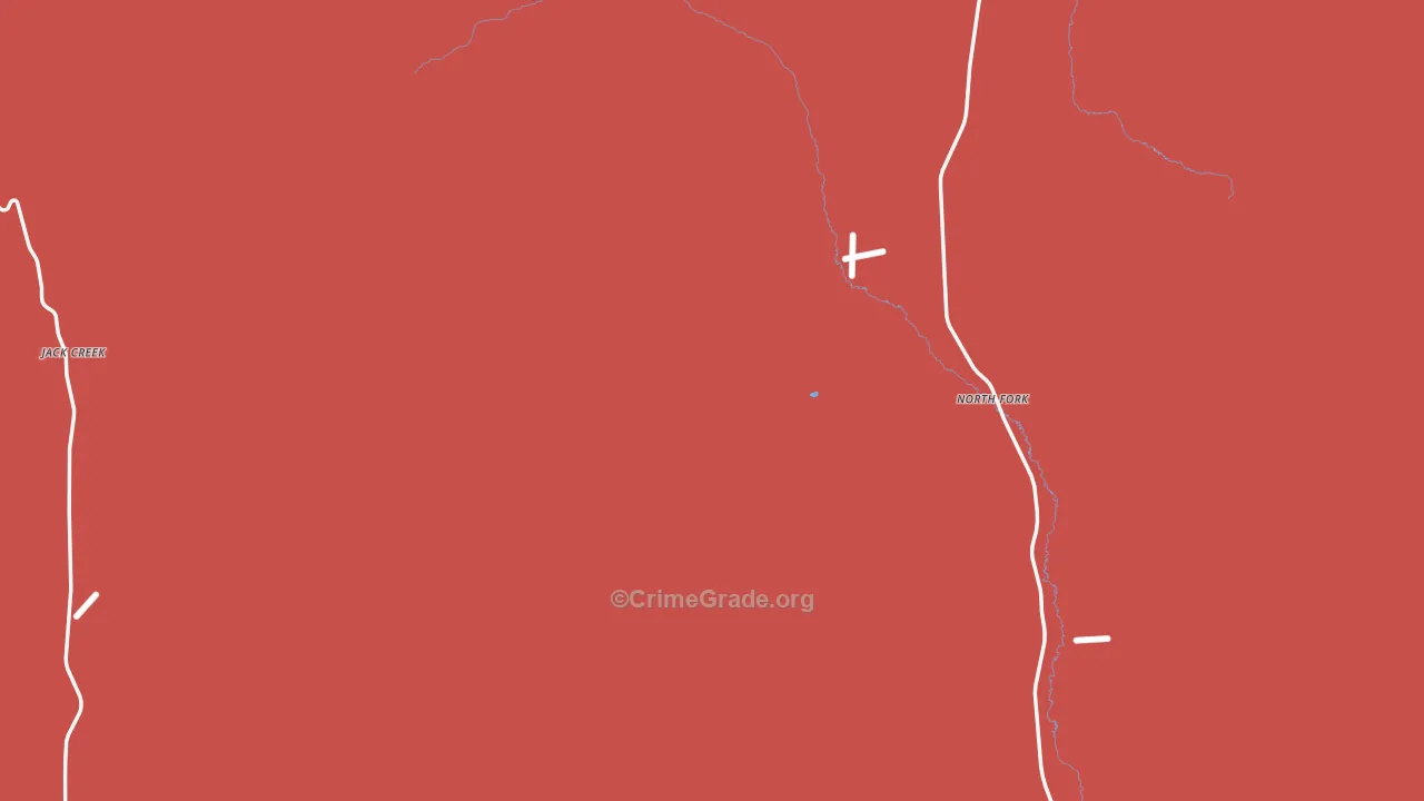 North Fork, NV Map of Arson Rates