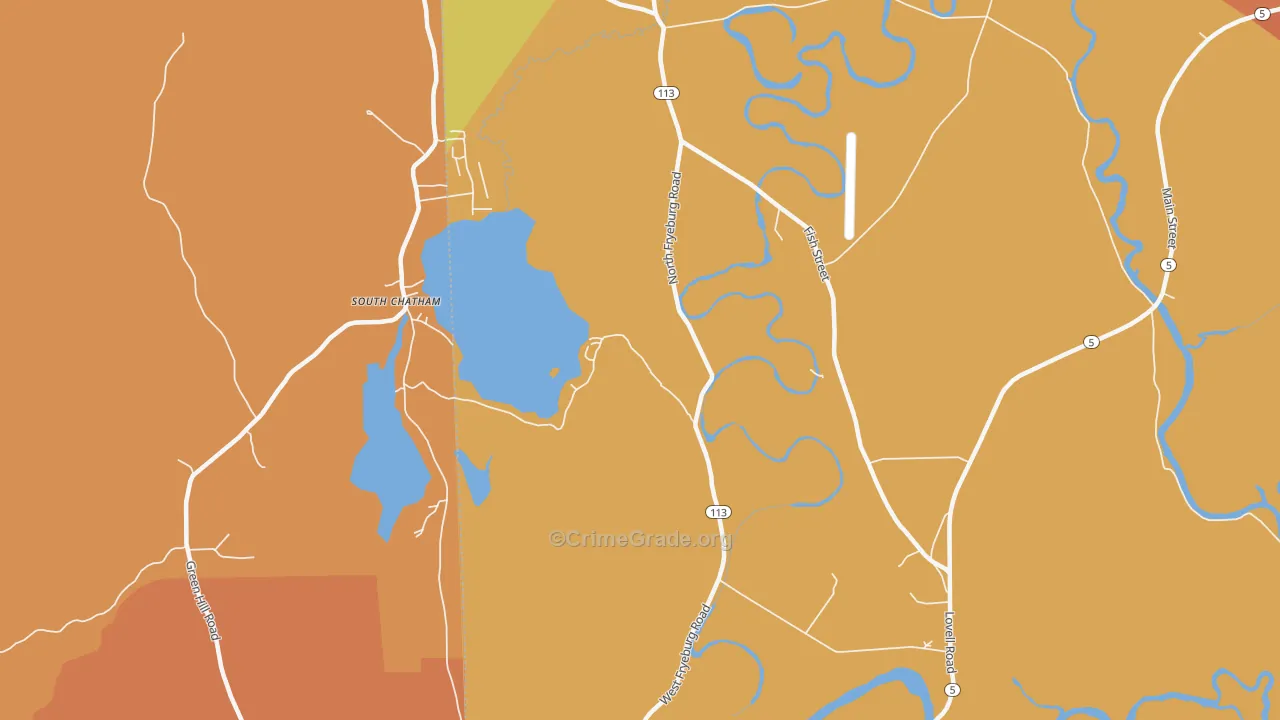 North Fryeburg, ME Map of Arson Rates
