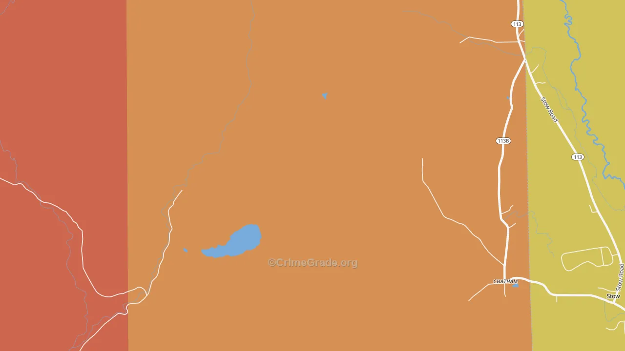 North Fryeburg, NH Map of Arson Rates