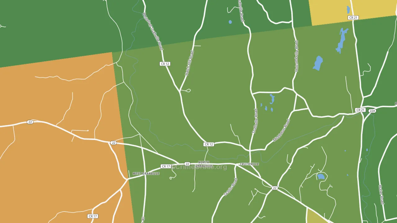 North Granville, NY Map of Arson Rates