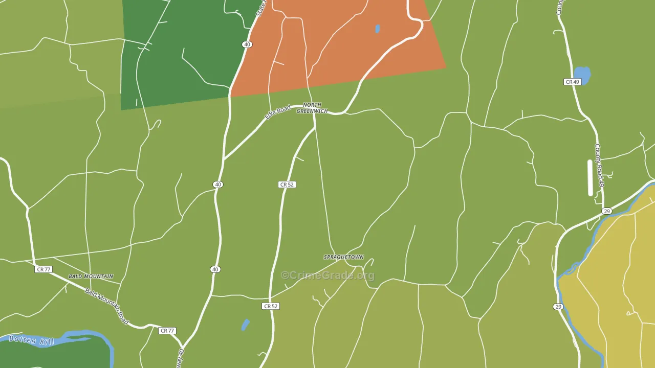 North Greenwich, NY Map of Arson Rates