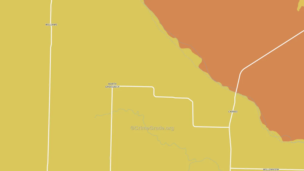 North Groesbeck, TX Map of Arson Rates