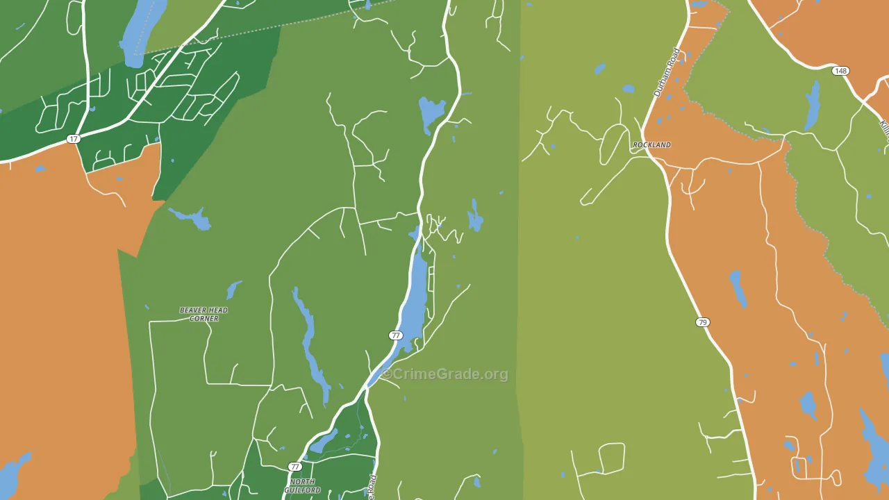 North Guilford, CT Map of Arson Rates