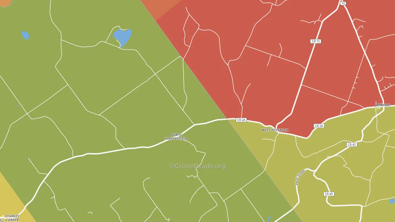 North Harpersfield, NY Map of Arson Rates