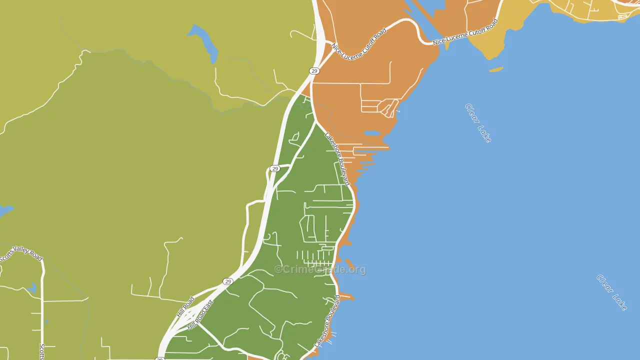 North Lakeport, CA Map of Arson Rates