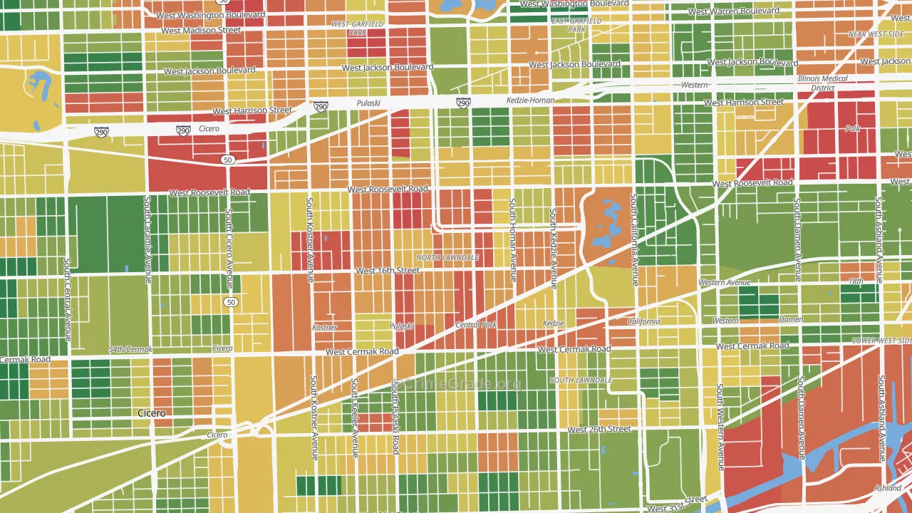 North Lawndale, Chicago, IL Map of Arson Rates