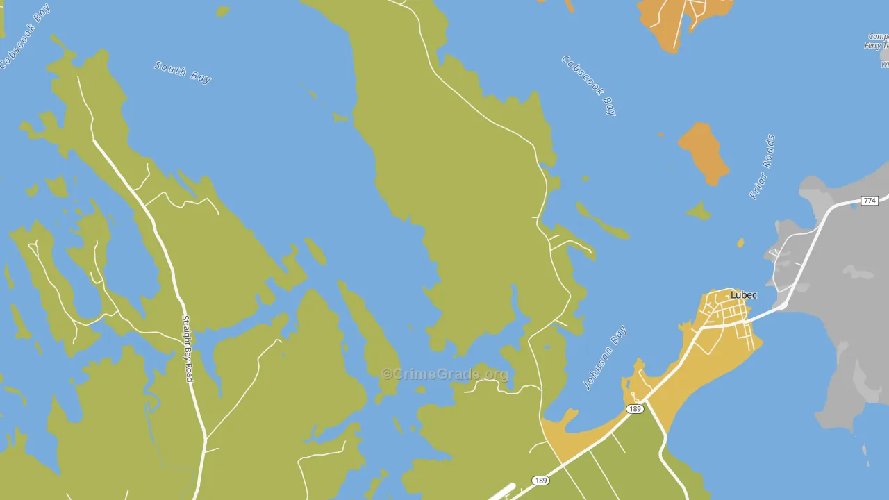 North Lubec, ME Map of Arson Rates
