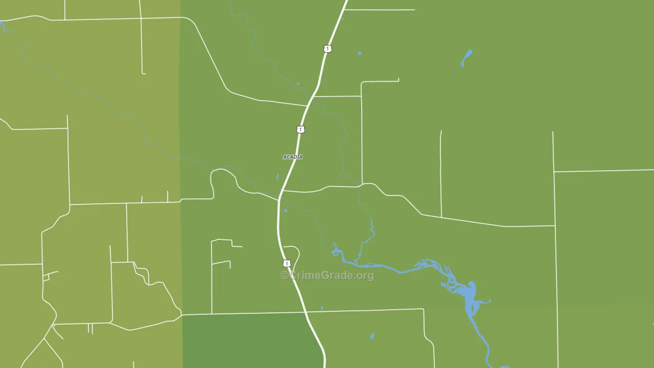 North Lyndon, ME Map of Arson Rates