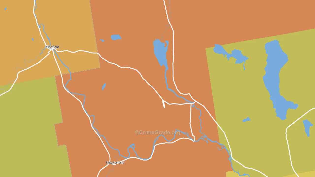 North New Portland, ME Map of Arson Rates