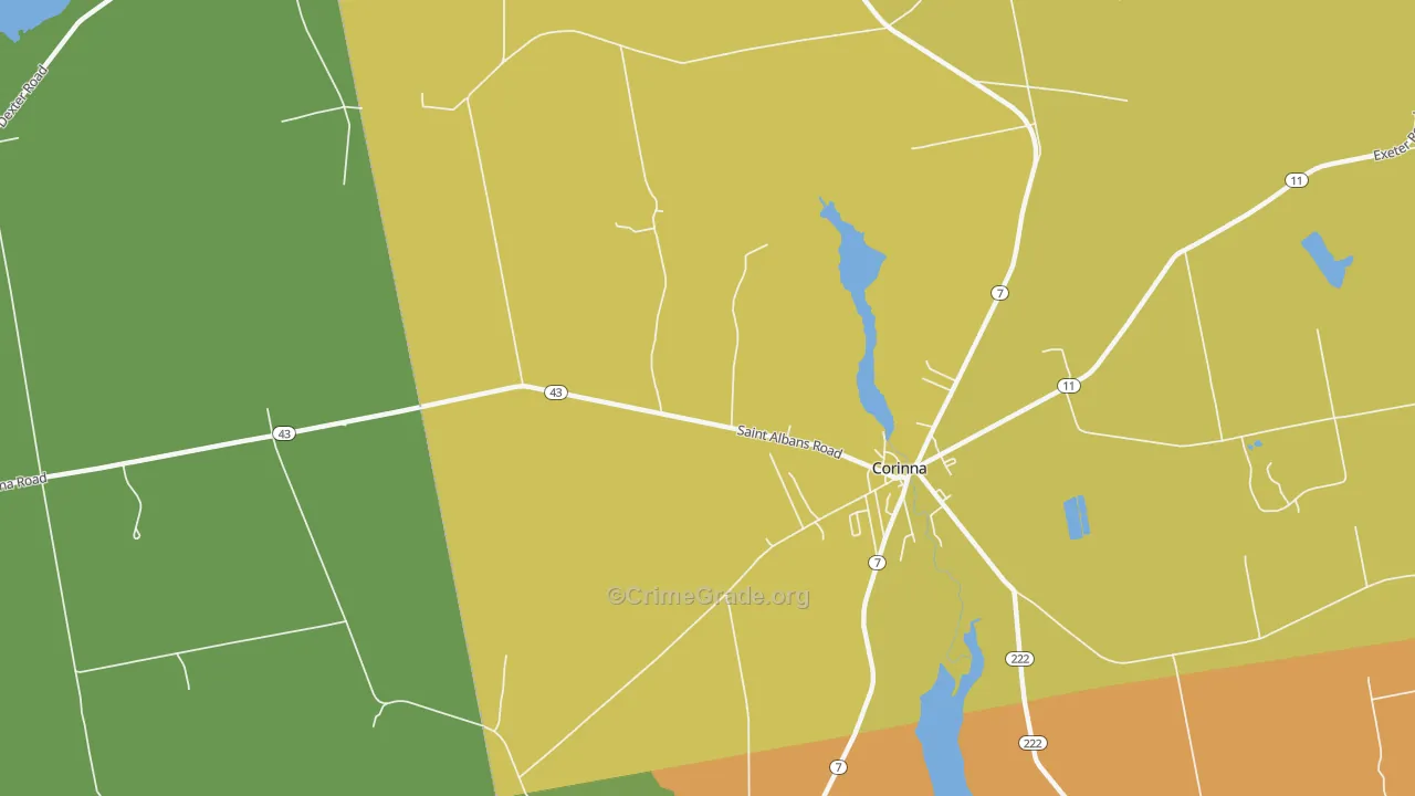 North Newport, ME Map of Arson Rates