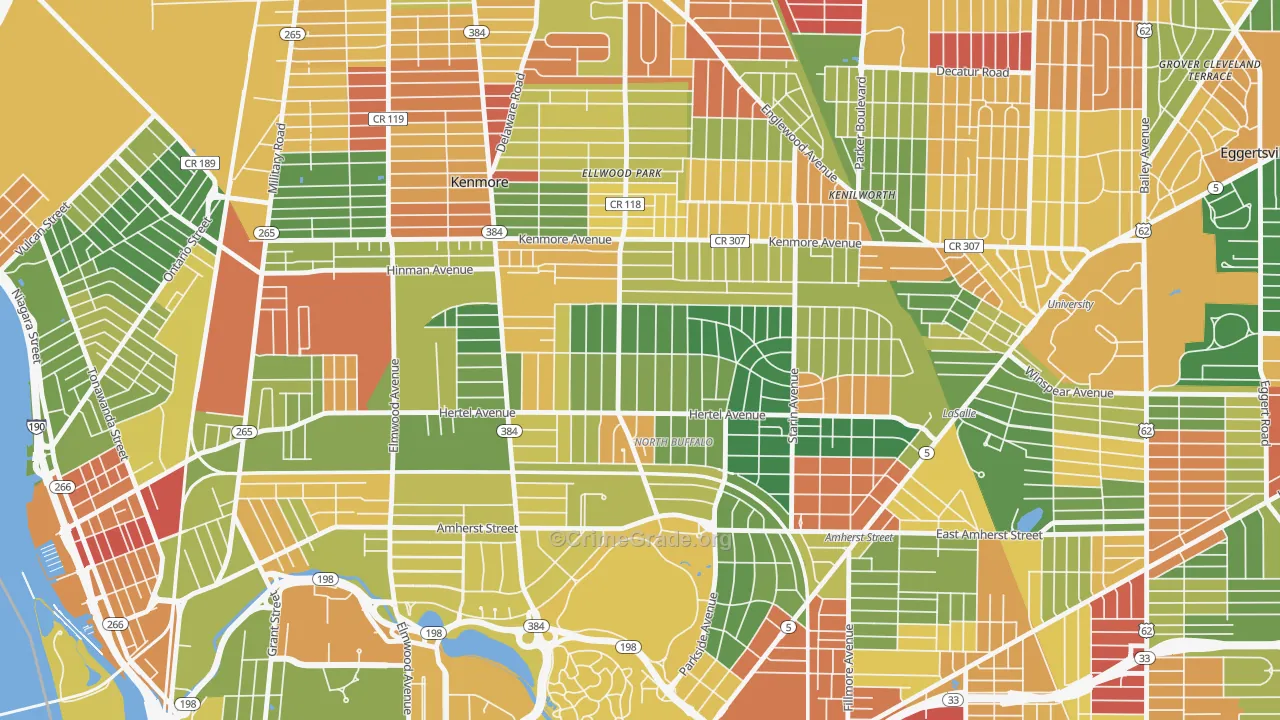 North Park, Buffalo, NY Map of Arson Rates