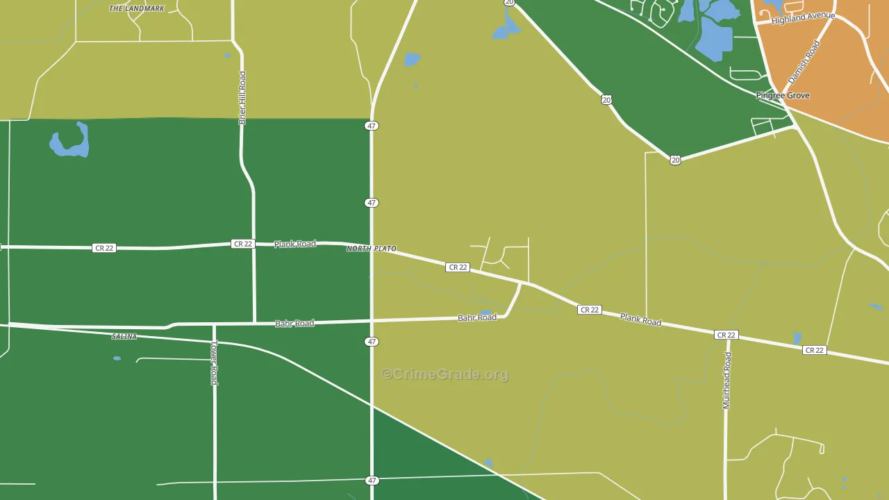 North Plato, IL Map of Arson Rates