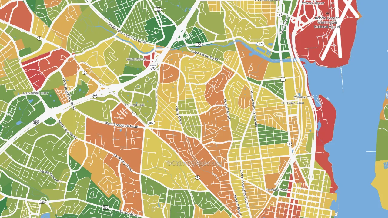 North Ridge Rosemont, Alexandria, VA Map of Arson Rates