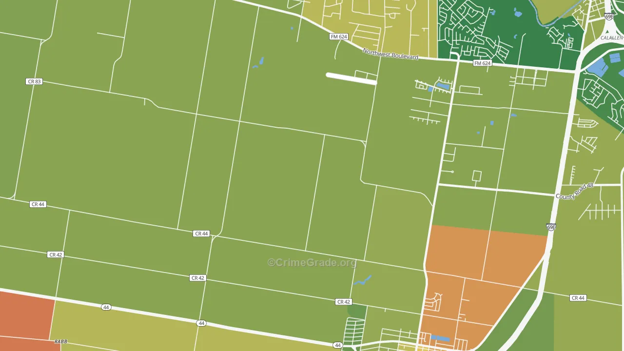 North San Pedro, TX Map of Arson Rates