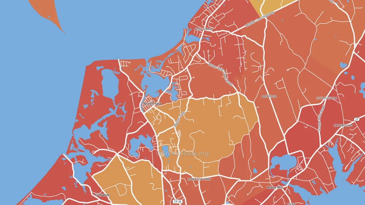 North Sea, NY Map of Arson Rates
