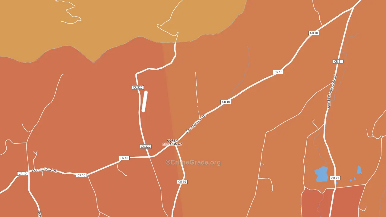 North Settlement, NY Map of Arson Rates