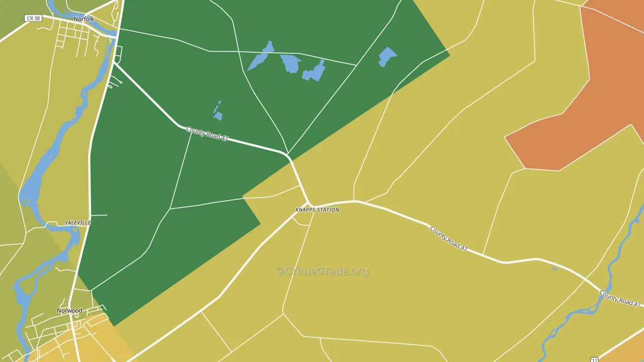 North Stockholm, NY Map of Arson Rates