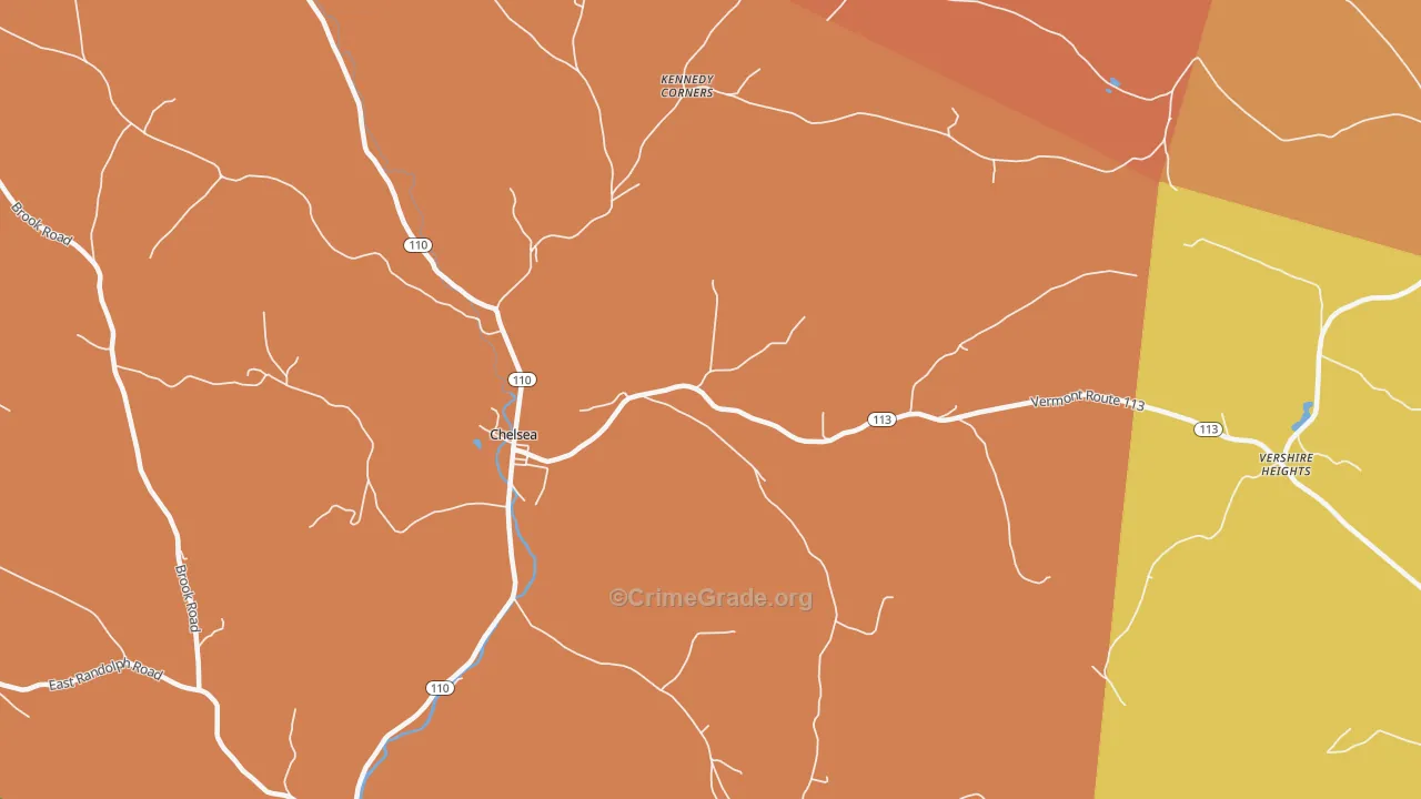 North Thetford, VT Map of Arson Rates