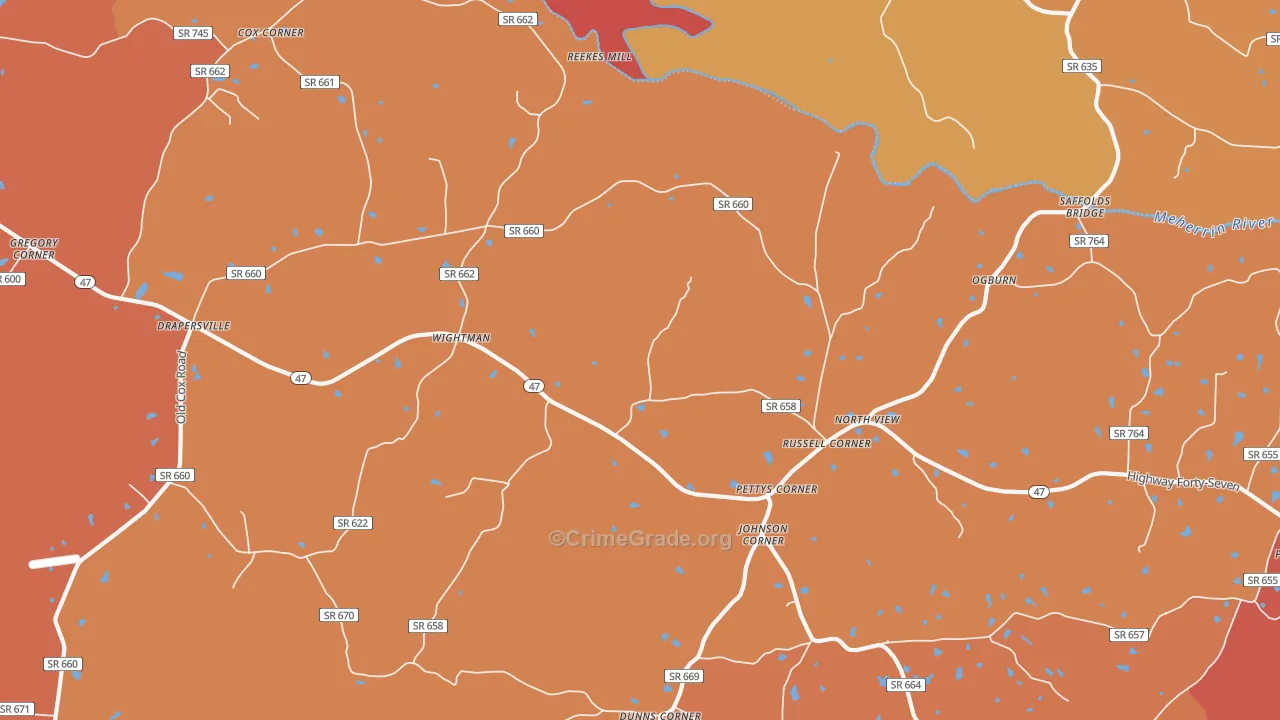 North View, VA Map of Arson Rates