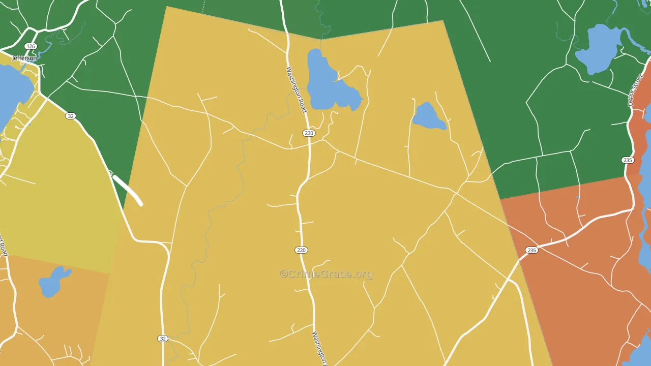 North Waldoboro, ME Map of Arson Rates