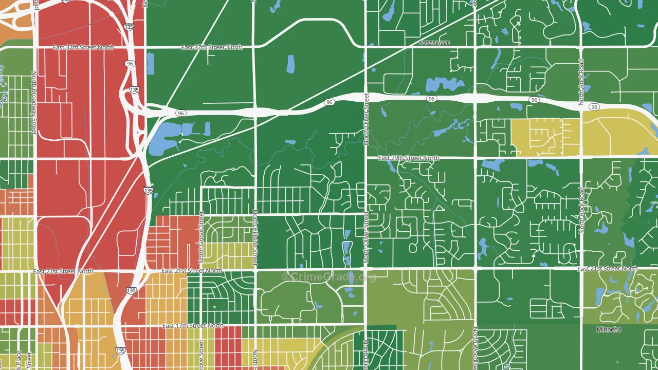 Northeast Heights, Wichita, KS Map of Arson Rates