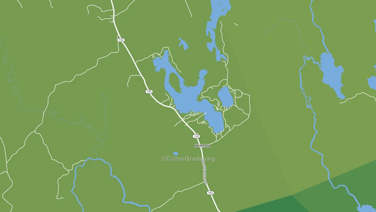 Northfield, ME Map of Arson Rates