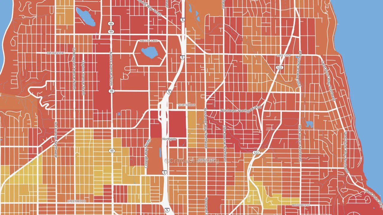 Northgate, Seattle, WA Map of Arson Rates