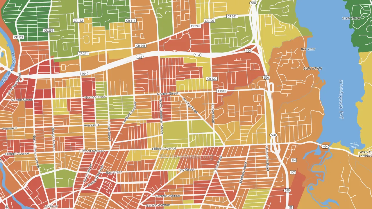 Northland Lyceum, Rochester, NY Map of Arson Rates