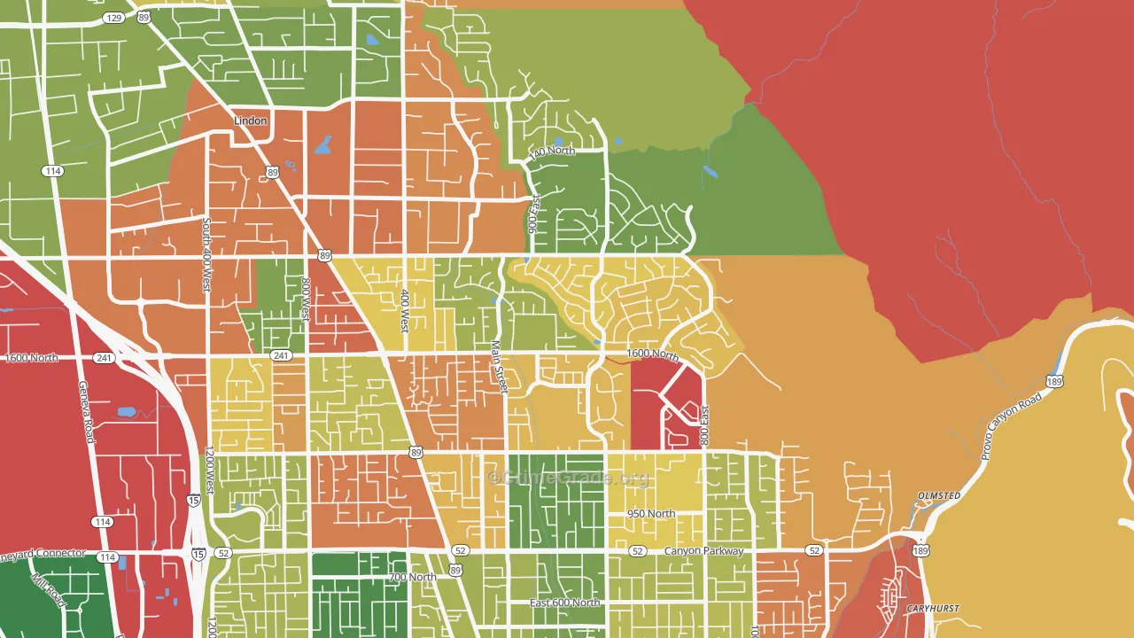 Northridge, Orem, UT Map of Arson Rates